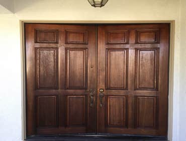 Wood Door Staining