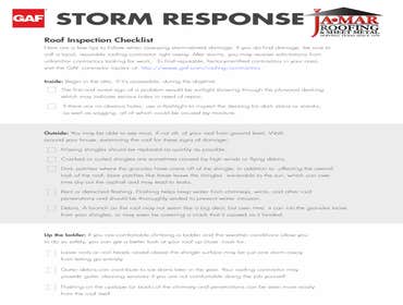 Roof Inspection Checklist