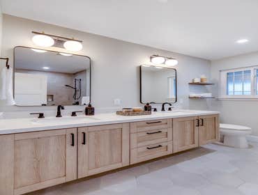 Photos by ALDY BUILDERS All Professional Trades. #11 We embarked on a comprehensive remodel of a dated house, aiming to transform it into a stunning fa