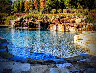 Rock Waterfall Swimming Pool