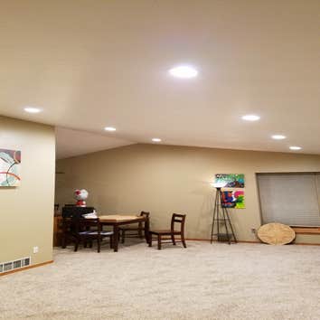 LED recessed lighting installation