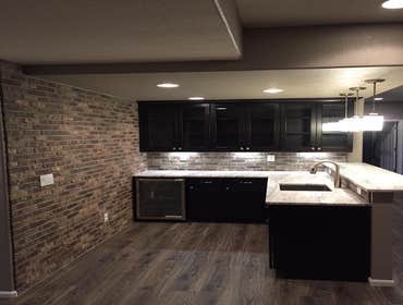 Heaven bar Added a nice wet bar to an existing finished basement.