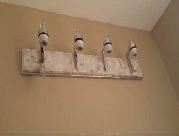 Tiled Bathroom Light Fixture