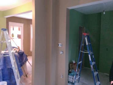 Insurance Repair Waterline broke and flooded 1st floor of the home while the homeowners were away. Complete remodel of the 1st floor.