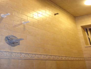 porcelain subway tile shower
