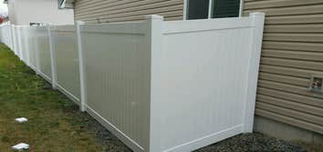 6' White Privacy Vinyl