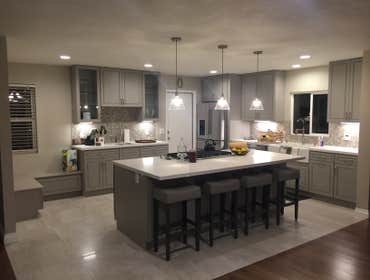 Open floor plan kitchen