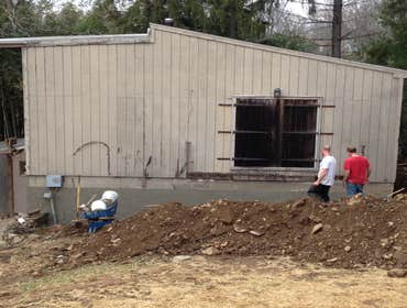Barn foundation waterproofing