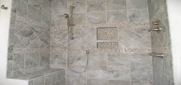 Total Bathroom Make Over Complete remodel down to the studs and sub-floor, with everything in the bath removed. Two layers of existing ceramic tile flo
