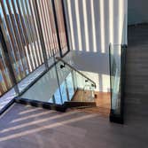 Glass stair rails