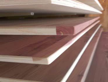 Cedar shelf planks