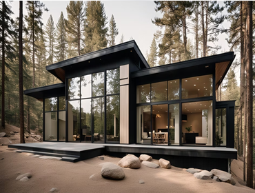 Modern Forest Cabin Exterior