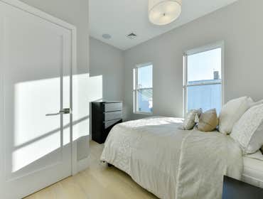 Photos by Urbanity Homes #1 Maverick St Boston MA
The Maverick Street condos are a study in materials. Simple geometries are given interest with contra