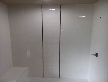 Tiled shower Tiling a shower. Homeowner got the tile, and we installed it.