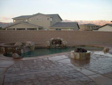 Pool, Spa, Waterfall, Firepit
