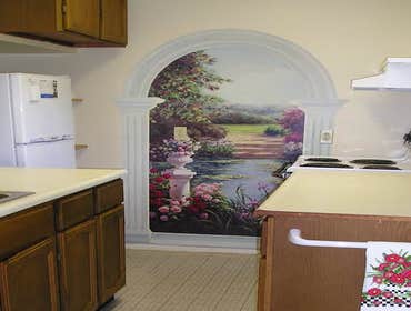 Trompe L'oeil Kitchen Mural