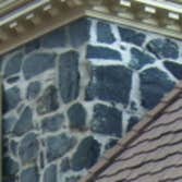 Repaired stone wall