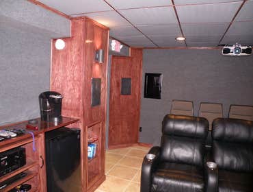 Photos from Vh improvement inc transforms a room in the basement into a media room