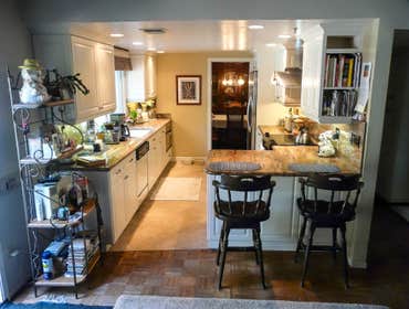 2003: Traditional Antique White Kitchen This client was referred to me by a family friend, as most of my clients are, and was looking to simply upgrade