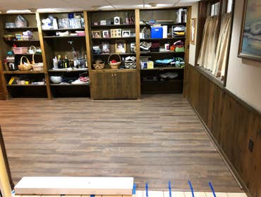 Basement flooring Engineered flooring 300sqft
Safe flooring solution for basements