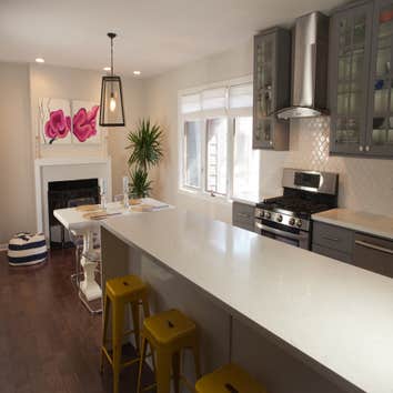Kitchen Remodel Kitchen Remodeling Solutions:
Enlarged the kitchen and created an open concept kitchen by removing the wall through kitchen and 