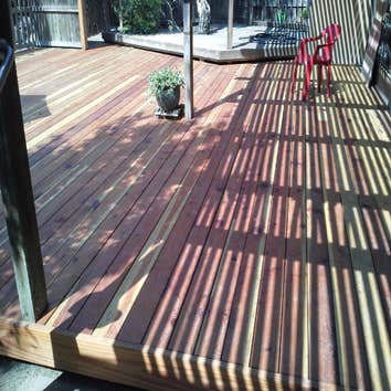 Redwood decking