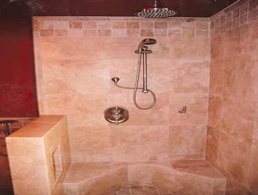 Travertine Shower