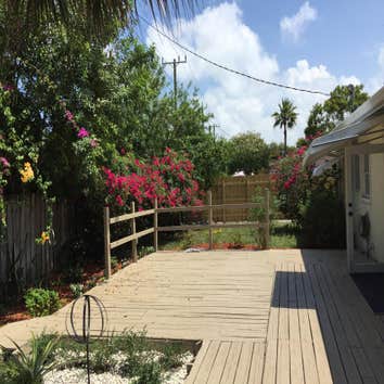 Backyard deck repainting