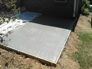 Patio - Concrete Site Preparation to Finished Grade Concrete.