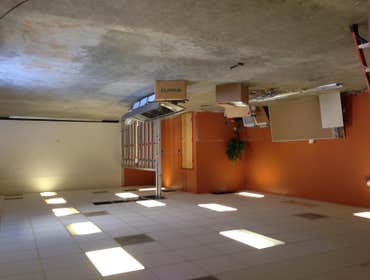 The British Pie Co. Installed new plumbing to accommodate all their sinks and cooler.
Install walls for kitchen, sinks, office, and front lobby.
Inst