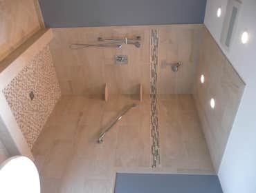 MASTER BATH #3 -Shower shown before glass was installed
-Heated floor
-Beautiful stand alone tub
-Heated tool rack