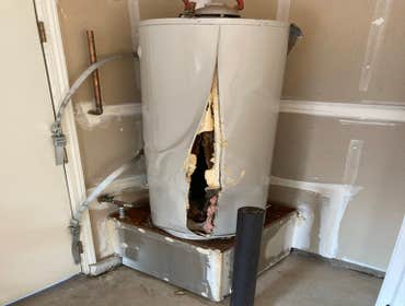 Exploded Water Heater