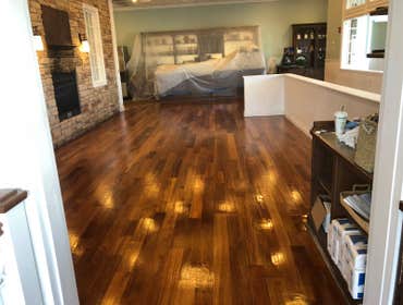 Brick NJ Re-sand Re-sanded Turning Point restauranti ☕️
3 coats natural water base polly
Brasilian cherry wood
