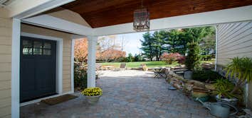 West Chester, PA Garage Addition This magnificent West Chester, PA exterior remodel included a garage addition with loft attached to home by breezeway.