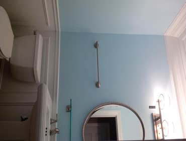 Powder room wainscoting