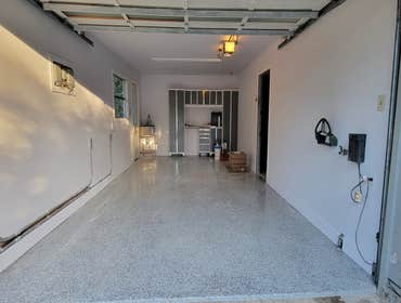 Garage remodel with epoxy floors - After