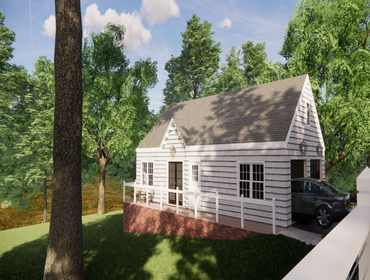Cottage Guesthouse A cozy guesthouse and garage custom designed to emulate the historic style of the main residence. Numerous details are used to prese