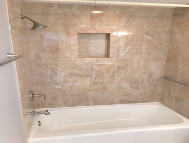 Bathroom Remodeling by Beach Remodeling HHI Bathroom remodel in Sea Pines with custom showers, tile, vanities, fixtures, lighting by Beach Remodeling H