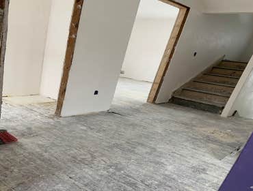Smooth plaster and textured ceilings in Sewickley We hung over 300 sheets of plaster board. Base coated all of the walls and ceilings. Then we textured