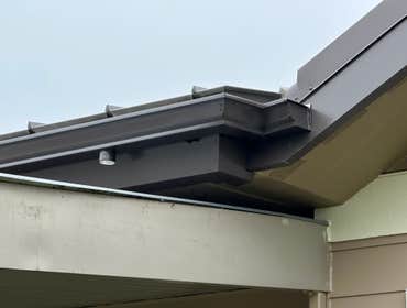 Photos by Island Gutters LLC #1 This customer in Burlington, Wa had a unusual roofing condition. I decided to build out the existing fascia add some i