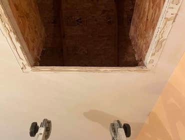 attic steps - before