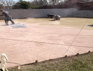 stamped patio and driveways