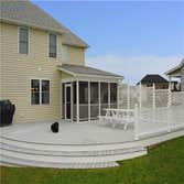 Large white deck
