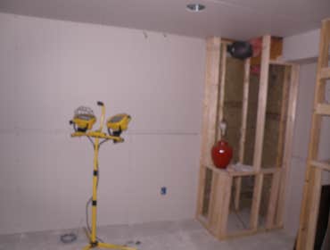 Photos from Vh improvement inc transforms a room in the basement into a media room
