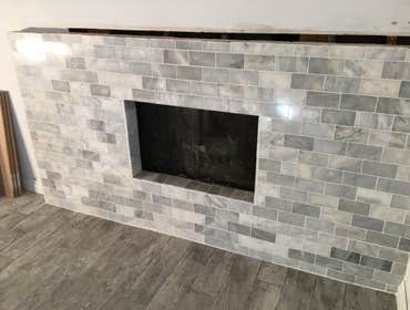 Brick Fireplace Conversion