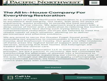 Slavik Petrus Pacific Northwest Restoration1 Fire restoration. Mold mitigation Water mitigation. Demolition. Content restoration.