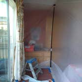 Indoor dust and debris protection for sliding door installation 001