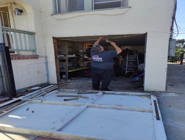 One piece wooden door repair