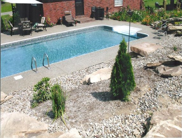 Project photos from Cochenour Concrete 16' X 30' RECTANGLE - EXPOSED AGGREGATE PATIO