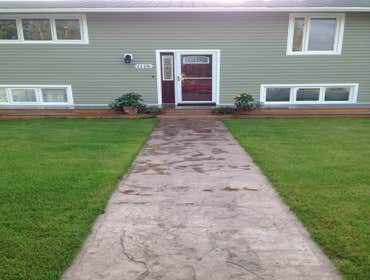 Stamped Concrete Walkway